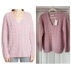 Vince Lattice Cable Knit Wool & Alpaca Blend Sweater, Size S, NWT